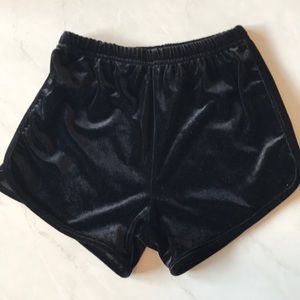 Black Velvet Shorts